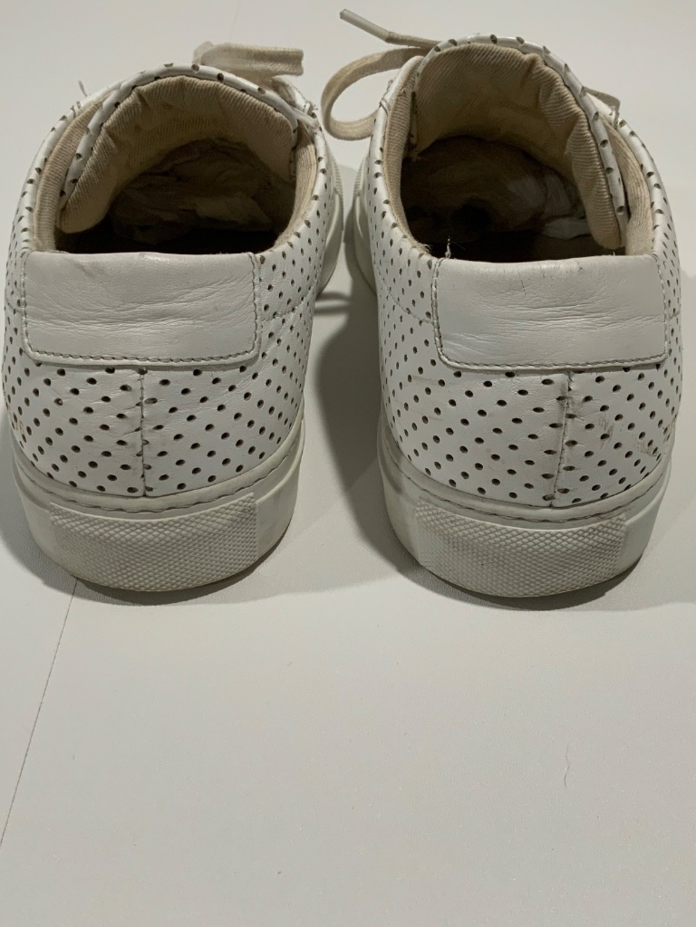 Common Projects Achilles Low Size EU 41 White Perforated Leather Shoes - Picture 9 of 9